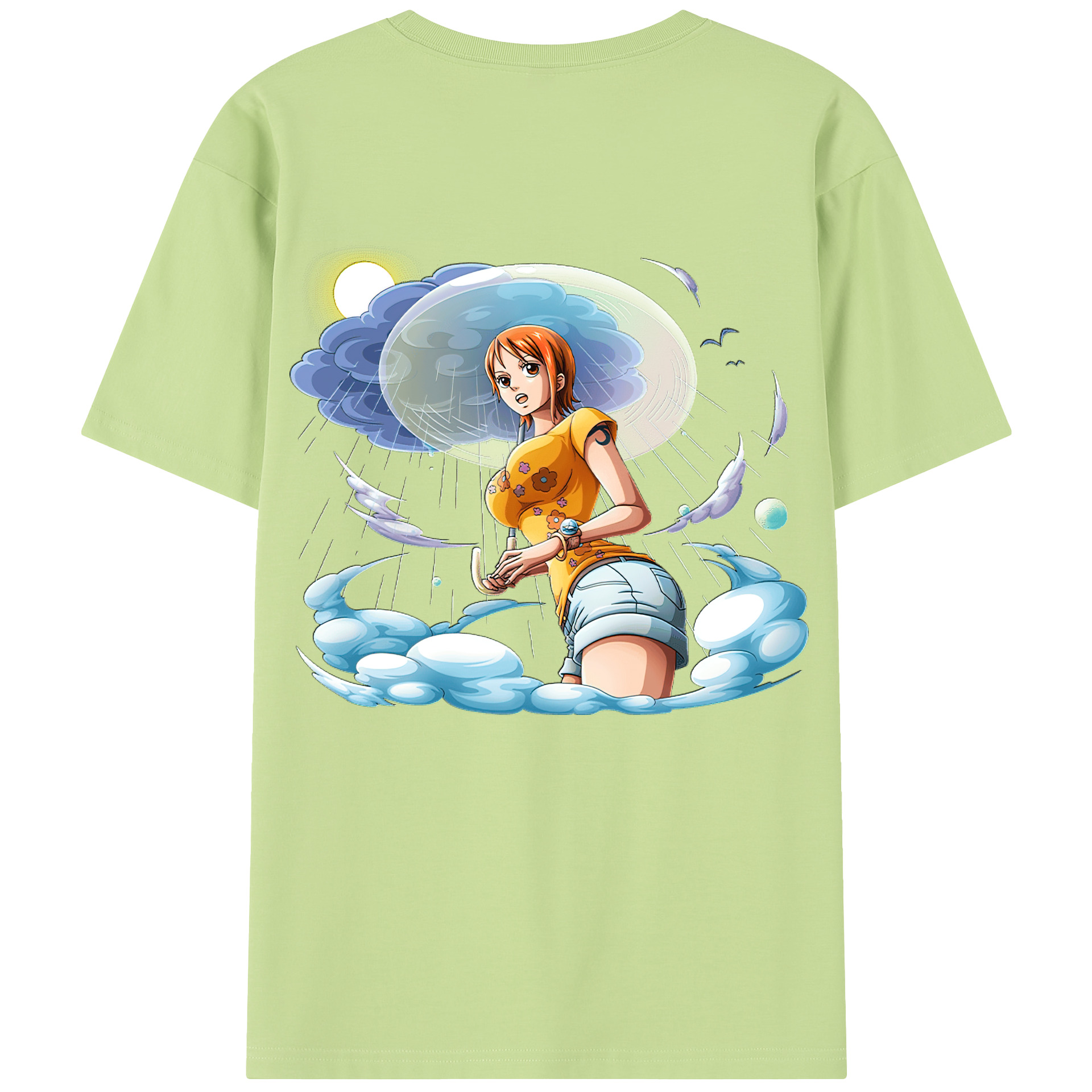ワンピース ナミ ONE PIECE Nami 綿100％半袖Tシャツ（背面プリント）